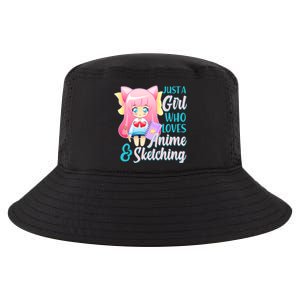 Cute Kawaii Just a Girl Who Loves Anime and Sketching Cool Comfort Performance Bucket Hat