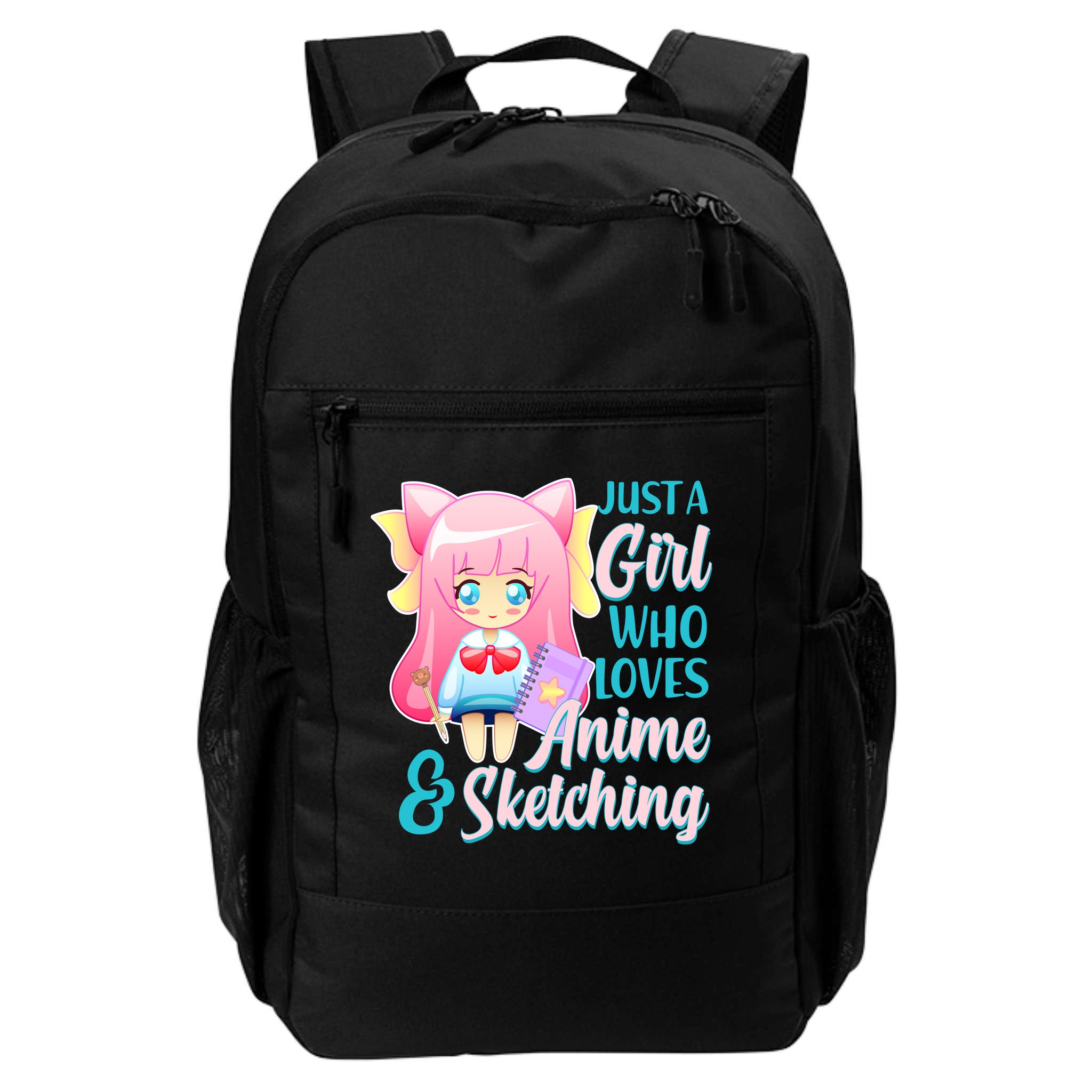 Cute Kawaii Just a Girl Who Loves Anime and Sketching Backpack