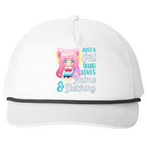 Cute Kawaii Just a Girl Who Loves Anime and Sketching Snapback Five-Panel Rope Hat