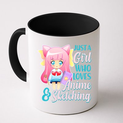 Cute Kawaii Just a Girl Who Loves Anime and Sketching Mug