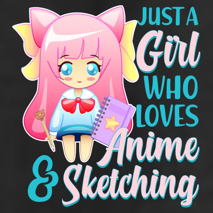 Cute Kawaii Just a Girl Who Loves Anime and Sketching 11oz C Handle Ceramic Mug