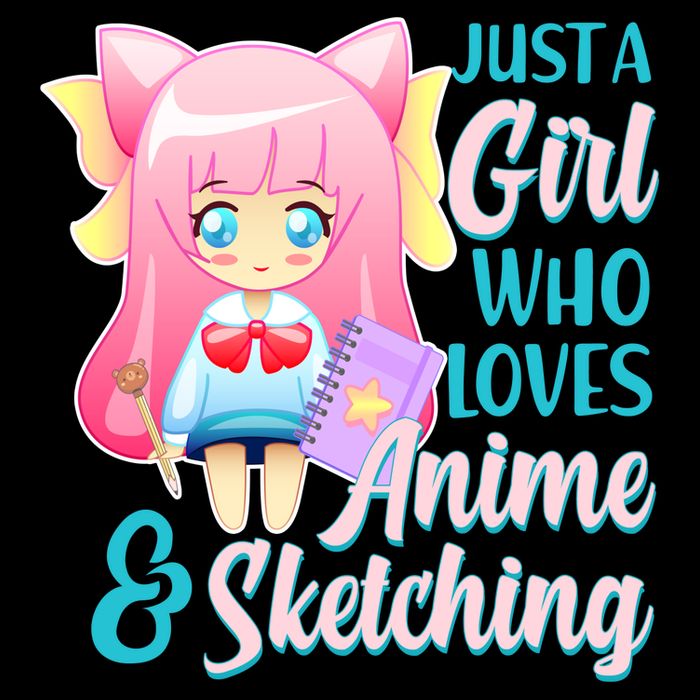 Cute Kawaii Just a Girl Who Loves Anime and Sketching Women's Perfect Tri Rocker Tank