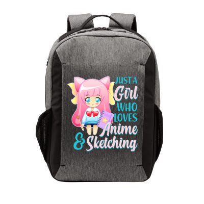 Cute Kawaii Just a Girl Who Loves Anime and Sketching Vector Backpack