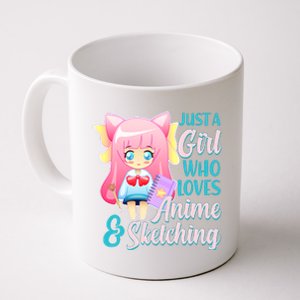 Cute Kawaii Just a Girl Who Loves Anime and Sketching Coffee Mug