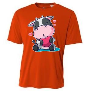 Cute Kawii Cow Hearts Cooling Performance Crew T-Shirt