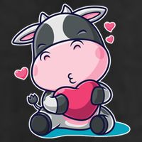 Cute Kawii Cow Hearts 7 Panel Mesh Trucker Snapback Hat