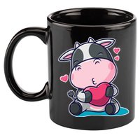 Cute Kawii Cow Hearts 11oz C Handle Ceramic Mug