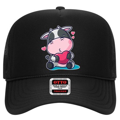 Cute Kawii Cow Hearts Trucker Hat