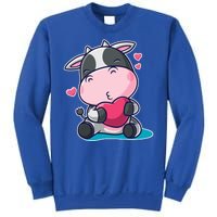 Cute Kawii Cow Hearts Sweatshirt