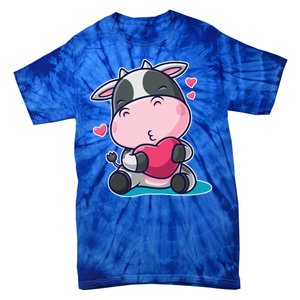 Cute Kawii Cow Hearts Tie-Dye T-Shirt