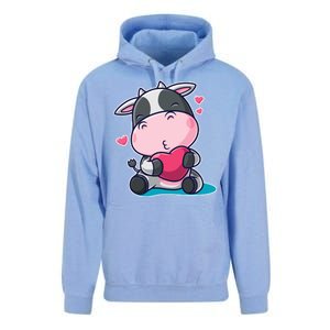 Cute Kawii Cow Hearts Unisex Surf Hoodie