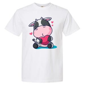 Cute Kawii Cow Hearts Garment-Dyed Heavyweight T-Shirt