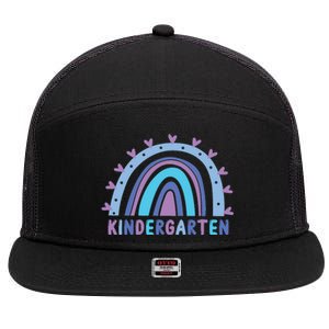 Cute Kindergarten Rainbow 7 Panel Mesh Trucker Snapback Hat