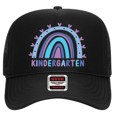 Cute Kindergarten Rainbow High Crown Mesh Back Trucker Hat