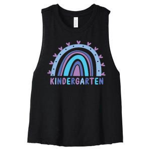 Cute Kindergarten Rainbow Women's Racerback Cropped Tank