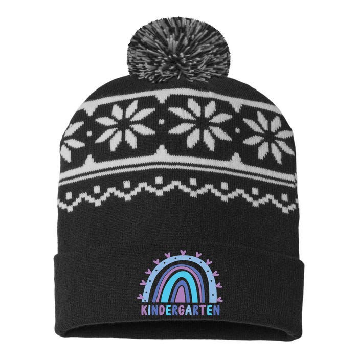 Cute Kindergarten Rainbow USA-Made Snowflake Beanie