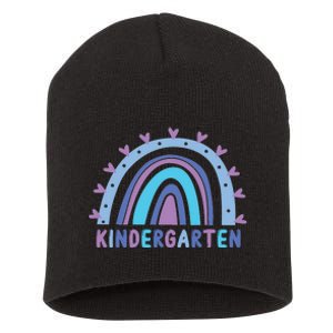 Cute Kindergarten Rainbow Short Acrylic Beanie