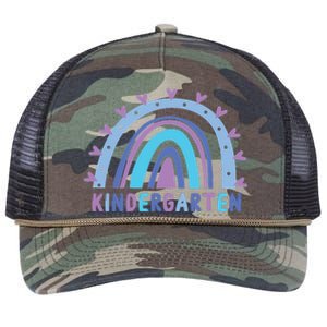 Cute Kindergarten Rainbow Retro Rope Trucker Hat Cap