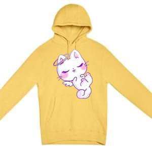 Cute Kitten Angel Premium Pullover Hoodie