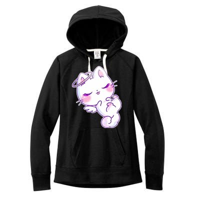 Cute Kitten Angel Women's Fleece Hoodie