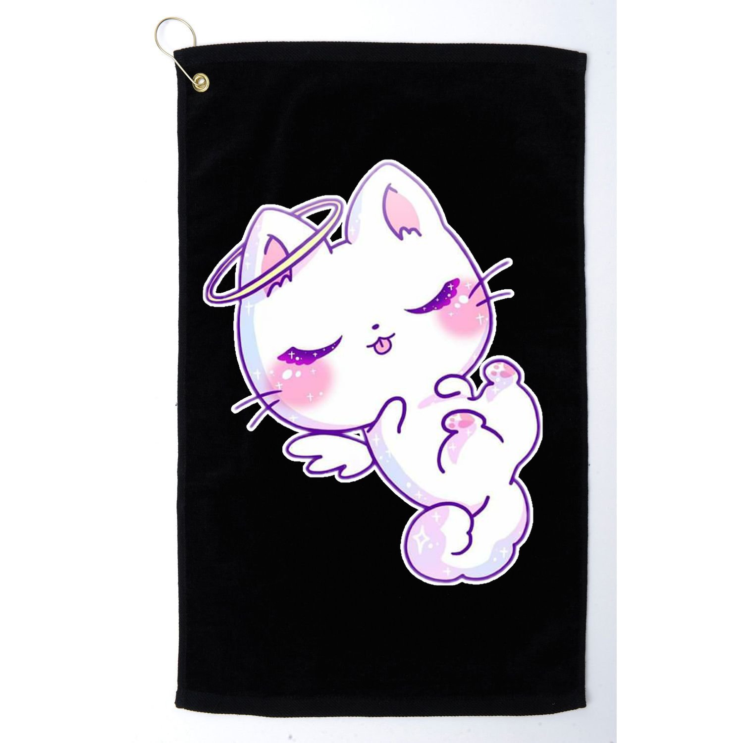 Cute Kitten Angel Golf Towel