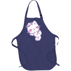 Cute Kitten Angel Full-Length Apron With Pockets