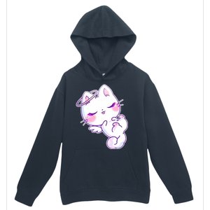 Cute Kitten Angel Urban Pullover Hoodie