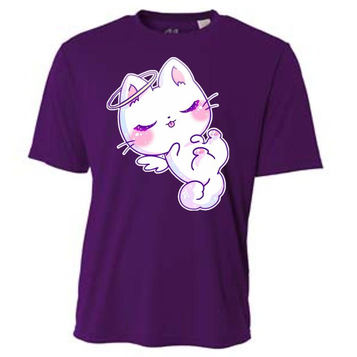 Cute Kitten Angel Cooling Performance Crew T-Shirt