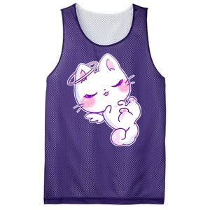 Cute Kitten Angel Mesh Reversible Basketball Jersey Tank