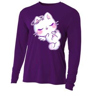 Cute Kitten Angel Cooling Performance Long Sleeve Crew