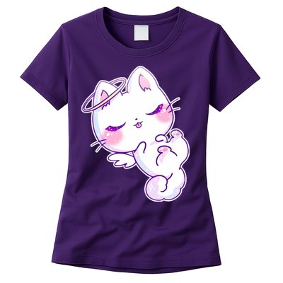 Cute Kitten Angel Womens T-Shirt