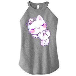 Cute Kitten Angel Women's Perfect Tri Rocker Tank