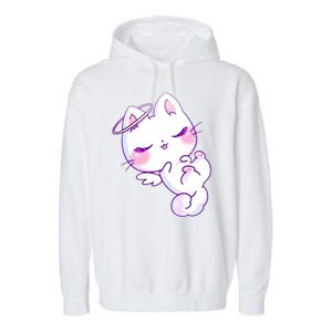 Cute Kitten Angel Garment-Dyed Fleece Hoodie