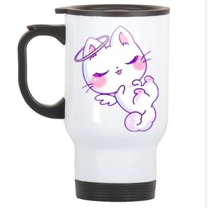 Cute Kitten Angel Stainless Steel Travel Mug