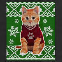 Cute Kitten Ugly Christmas Garment-Dyed Heavyweight T-Shirt
