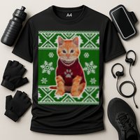 Cute Kitten Ugly Christmas Cooling Performance Crew T-Shirt