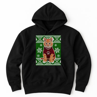 Cute Kitten Ugly Christmas Hoodie