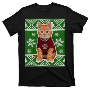 Cute Kitten Ugly Christmas T-Shirt