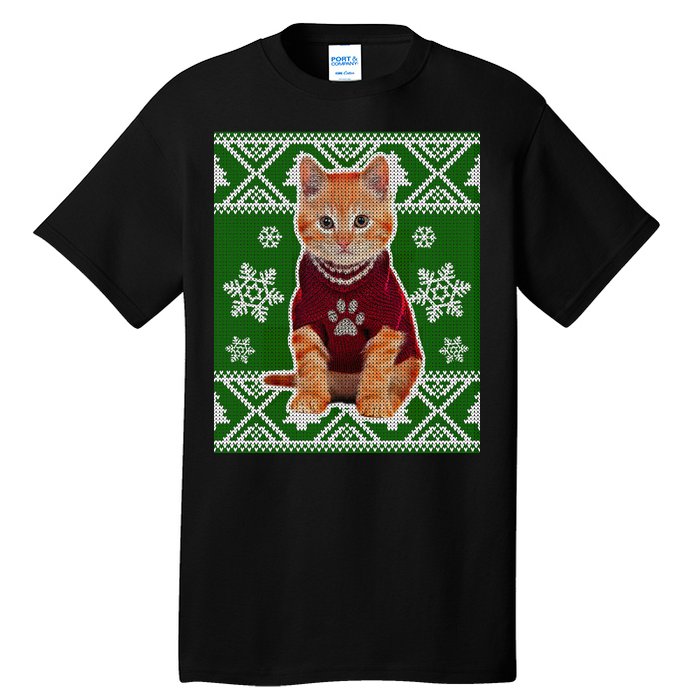 Cute Kitten Ugly Christmas Tall T-Shirt