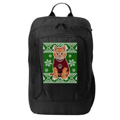 Cute Kitten Ugly Christmas City Backpack