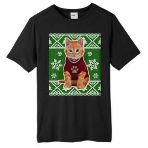 Cute Kitten Ugly Christmas Tall Fusion ChromaSoft Performance T-Shirt