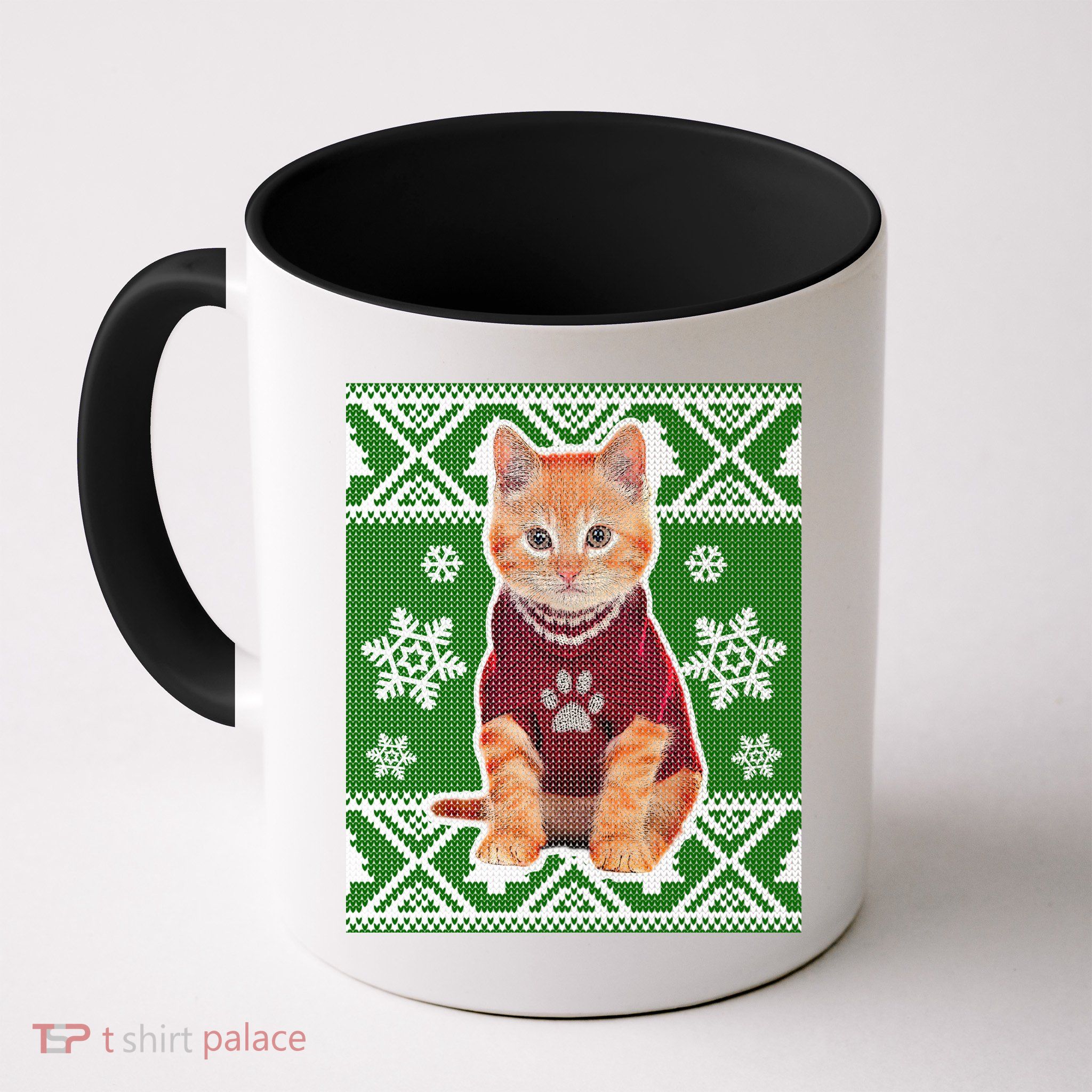 Cute Kitten Ugly Christmas Coffee Mug