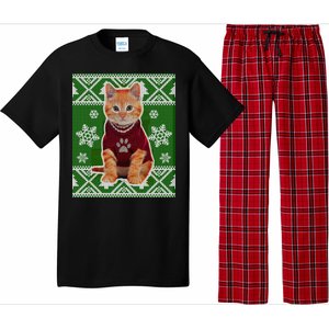 Cute Kitten Ugly Christmas Pajama Set