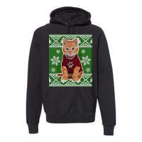 Cute Kitten Ugly Christmas Premium Hoodie