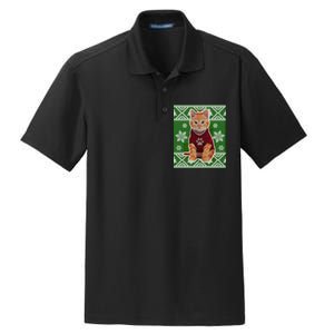 Cute Kitten Ugly Christmas Dry Zone Grid Polo