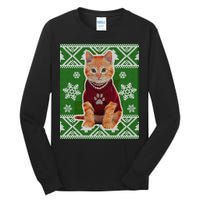 Cute Kitten Ugly Christmas Tall Long Sleeve T-Shirt