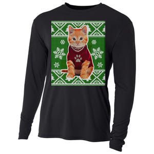 Cute Kitten Ugly Christmas Cooling Performance Long Sleeve Crew