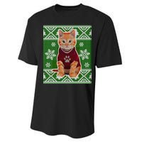 Cute Kitten Ugly Christmas Performance Sprint T-Shirt