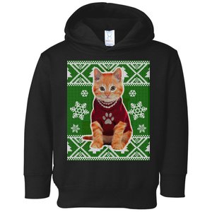 Cute Kitten Ugly Christmas Toddler Hoodie