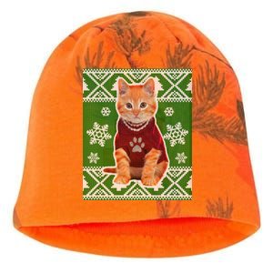 Cute Kitten Ugly Christmas Kati - Camo Knit Beanie